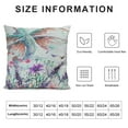 thumbnail image 5 of Shiartex  Dragonfly Throw Pillow Covers  Soft Gifts for Women Pillow Cases Cushion Covers Bedroom Decor Animal Decorative Throw Pillowcases Botanical Lavender Purple Green Cushion Cases, 5 of 5