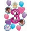 Doc McStuffins Party Supplies 3rd Birthday Balloon bouquet Decorations 13 piece kit
