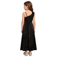 thumbnail image 2 of Hansber Girls Formal Dress One Shoulder Bow Sequin Slit Hem Birthday Party Dress Prom Pageant Ball Gowns Black 16, 2 of 7