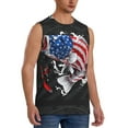 thumbnail image 2 of Gaeub Largemouth Bass Fish in USA Men's Sleeveless Muscle Shirts Workout Tank Tops, Odor Protection and Comfortable - Large, 2 of 8