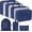 Dark Blue, variant on Lazer Polyester Packing Organizer Set, Includes Packing Cubes, Pouches, Black, 7 Count