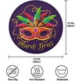 thumbnail image 2 of SKYSONIC Mardi Gras Round Placemats for Dining Table Non-Slip Heat-Resistant Polyester Table Mats 4 pack Washable Table Mats for Kitchen Dining Table Decoration, 2 of 5