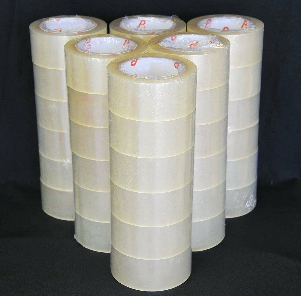 A case of 36 rolls of 2 mil Industrial tape, each roll is 2" wide x 330