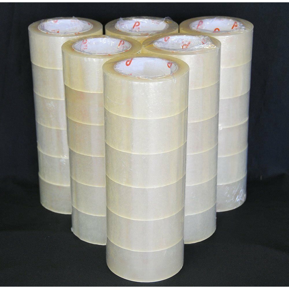 A case of 36 rolls of 2 mil Industrial tape, each roll is 2" wide x 330