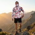 thumbnail image 5 of 4th of July Patriotic Fishing Hoodie with Integrated Face Mask, UPF 50+ UV Sunscreen Long Sleeve Rash Guard for Outdoor Hiking and Running, 5 of 6
