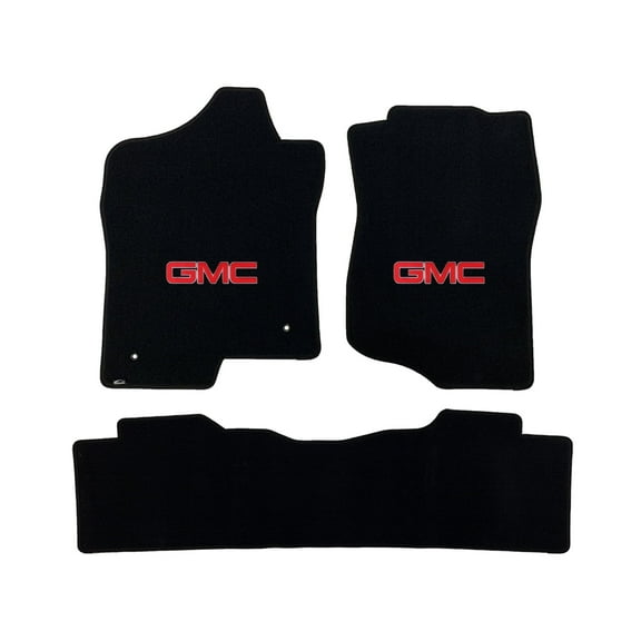 Lloyd Mats Custom Fit Floor Mats for GMC Yukon XL 2007-2013 LogoMat 3Pc Set Second Row Bench Seat Charcoal