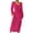 Hot Pink, variant on Bovxnpu Long Sleeve Dress for Women, Women Long Sleeve Dress Plus Size Vacation Beach Sun Protection Backless V Neck Dress Maxi Dress Spring Fall Outfits