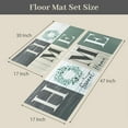 thumbnail image 2 of Floral Kitchen Mats Set of 2, Farmhouse Modern Woodgrain Kitchen Mats for Floor Area Runner Rugs Sage Green Kitchen Decor Accessories Stuff, 17x30 and 17x47 Inches, Beige Sage Green Leaves, 2 of 6