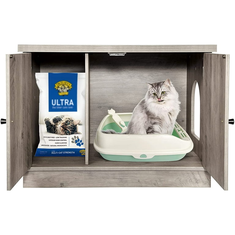 Cat Litter Box Enclosure, Litter Box Bench for Cleaning, Hidden