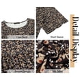 thumbnail image 6 of Fantaslook Womens Plus Size Tops Tunic Short Sleeve Shirts Floral Blouses Loose Summer Tops, 6 of 9