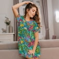 thumbnail image 3 of Lsque Turtles Pattern Nightgowns for Women Sleep Shirts Short Sleeve Nightshirt Pullover Nightdress Soft Sleepwear Relaxed Fit Nightdress, 3 of 6