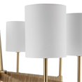 thumbnail image 6 of Maklaine 8-Light Steel Metal & Fabric Chandelier in Brass/White, 6 of 9