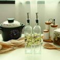thumbnail image 2 of Dispensador de aceite de oliva y vinagre, juego de botellas dispensadoras de vidrio, juego de dispensadores de aceite de cocina con pico vertedor de acero inoxidable a prueba de fugas para cocina y, 2 of 7