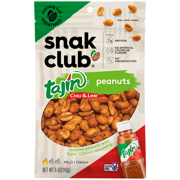 Snak Club Tajin Classico Peanuts 5oz