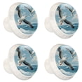 thumbnail image 2 of 4 Pcs Seagull Knobs for Kitchen Cabinet Cupboard Dresser Bookcase Drawer Pulls Handles Round Home Decor, 2 of 8