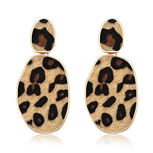 Leopard,animal print stud earrings.