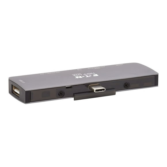 Eaton Tripp Lite Series USB C Docking Station HDMI USB-A SD/Micro SD PD Charging Gray - Docking station - USB-C / Thunderbolt 3 - HDMI