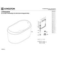 thumbnail image 4 of Kingston Brass VTRS522928 52-Inch Acrylic Oval Single Slipper Freestanding Tub with Drain in Glossy White, 4 of 5