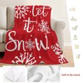thumbnail image 5 of Christmas Red Throw Blanket for Couch,Soft Lightweight Flannel Fleece Blanket,Winter Snowflakes Merry Xmas New Year Microfiber Plush All Season Decorative Blankets for Sofa Office Travel 40"x50", 5 of 9