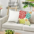 thumbnail image 5 of Bdday Flowers Throw Pillow Covers 18 X 18 Inch Spring Floral Plant Leaf Linen Pillow Cushion Cases Square Pillowcases for Sofa Couch Bedroom Living Room Car, 5 of 6