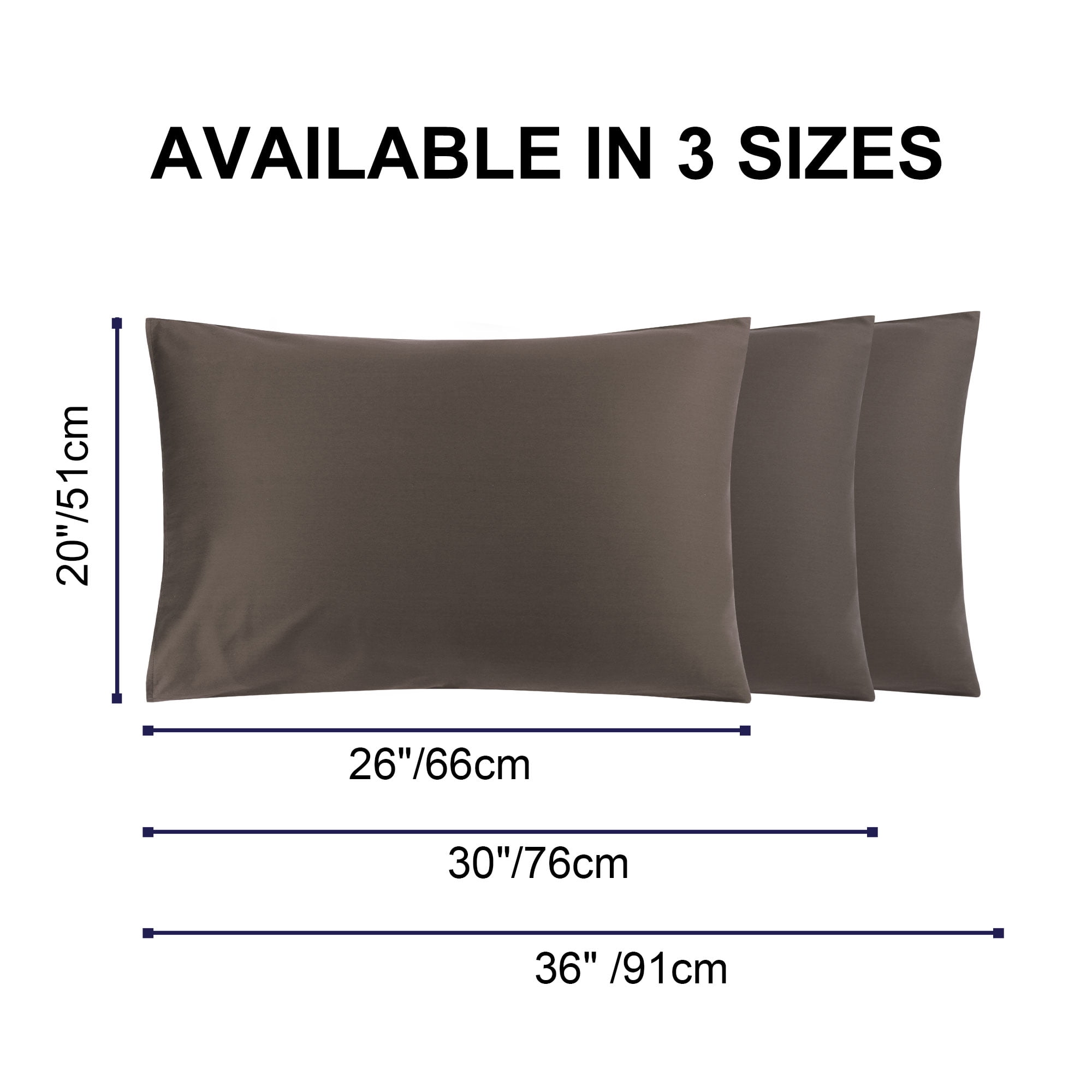 Unique Bargains Breathable Cotton Envelope Closure Pillowcases 2 Pcs Beaver Queen