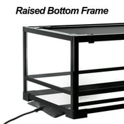 REPTIZOO Extra-Low Full Tempered Glass Reptile Terrarium-47.2 x 17.7 x 12.6 Inches