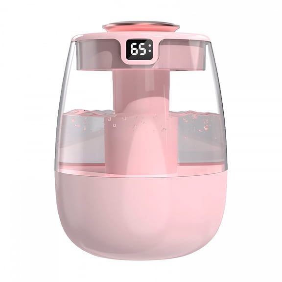 HIBIBUD Humidifiers for Bedroom Warm Mist Vaporizer for Kids Inhaler Spacer for Adults Quiet Cool Mist Humidifiers with Led Light Usb Double Spray Heavy Fog Silent Digital