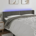thumbnail image 4 of vidaXL LED Headboard Dark Gray 72"x6.3"x30.7"/34.6" Velvet, 4 of 58