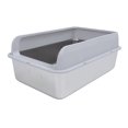 thumbnail image 1 of CAJA DE PARA GATOS DE ACERO INOXIDABLE, CAJA DE METAL CERRADA ANTIADHERE ANTIFUGAS DE ORINA CON LADOS ALTOS Y PALA, CAJA DE ATRA GRANDE FÁCLE DE LOND, 1 of 7