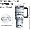 thumbnail image 2 of 40 oz Tumbler With Handle,Black White Boho Vacuum Insulated Tumbler With Straw,Cute Boho Cups Water Bottle CoffeeTravel Tumbler,Boho Decor/Accessories for Women, 2 of 5