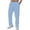 Light Blue, variant on Mens Casual Cotton Linen Pants Trendy Elastic Waist Summer Beach Trousers with Pockets Lightweight Loose Fit Yoga Trouser White M