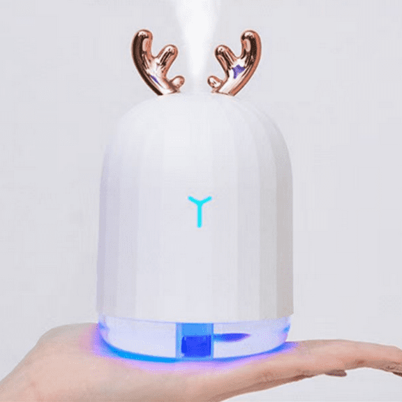 200ml Mini Deer Humidifier Aromatherapy Air Wick Diffuser Essential Oils Lamp with 7 Colors,Free 2 Oils