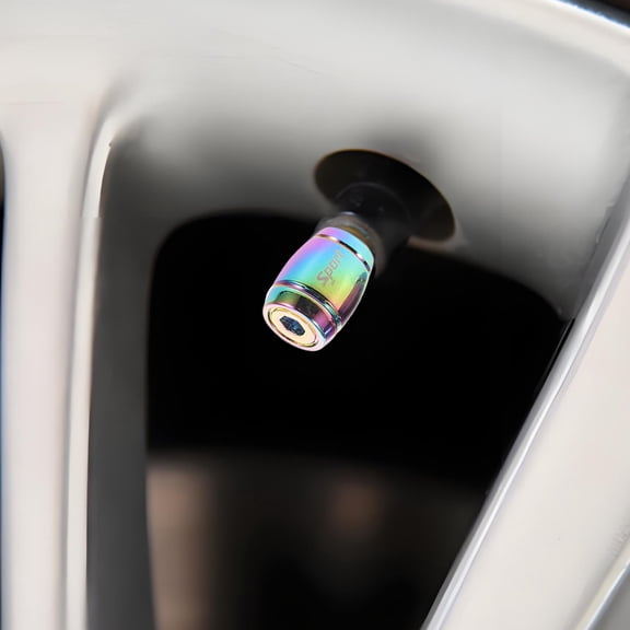 PENIKOKO 4Pcs Vibrant Tire Stem Caps Multi Color Valve Caps for Auto Tire Protection