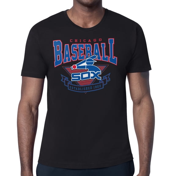 Men's Starter Black Chicago White Sox -80s Inspired T-Shirt