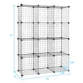 thumbnail image 6 of Lowestbest 12-Cube Organizer Cube Storage, Storage Shelves Wire for Home Bedroom Living room, Book Shelf, Closet Organizers and Storage, Black, 6 of 6