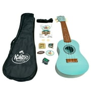 KaKo'o: 21" Professional Soprano Wooden Ukulele Set - Seafoam Green - Easy To Tune, Beginner To Advanced Players, Ages 5+