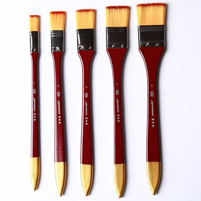 Oil Painting Brush Wooden Handle Nylon Aluminum Tube Paint by Number Brush