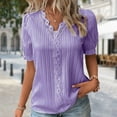 thumbnail image 3 of AMERTEER Blouse Décontractée à Rayures Verticales Manches Bouffantes Style Élégant Tenue de Vacances, 3 of 7