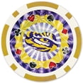 thumbnail image 3 of MasterPieces Casino Style 20 Piece 11.5 Gram Poker Chip Set NCAA LSU Tigers Silver Edition, 3 of 3