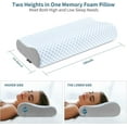 thumbnail image 2 of Cervical Neck Pillow for Pain Relief, Contour Memory Foam Pillows for Sleeping, Odorless Ergonomic Pillow Adjustable Orthopedic Cooling Pillow Bed Pillow Neck Support for Side Back Stomach Sleepers, 2 of 13