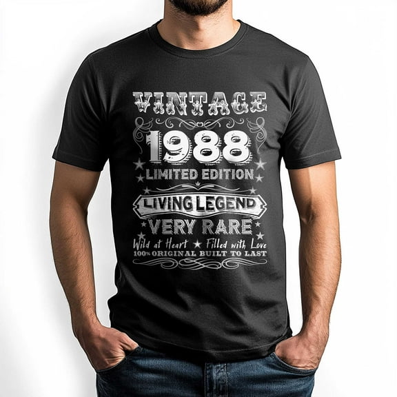 Vintage 1988 Limited Edition T-Shirt, Retro Birthday Shirt for Men, Perfect Gift for 1988 Birth Year