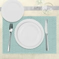 thumbnail image 3 of Ambesonne Aqua Place Mats Set of 4, Curvy Lines Bubbles Sea, Standard Size, Sky Blue White, 3 of 6