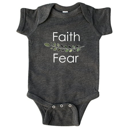 

Inktastic Faith Over Fear with Laurels Gift Baby Boy or Baby Girl Bodysuit