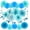 Blue, variant on Party Decoration, 21 Pcs Blue Hanging Paper Fans, Pom Poms Flowers, Garlands String Polka Dot and Triangle Bunting Flags for Boy Birthday Parties, Bridal Showers, Baby Showers, Wedding
