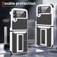 thumbnail image 2 of Armor Shockproof Case for Samsung Galaxy Z Flip 4, [Military Grade Anti-Drop] Rugged Hybrid Hard PC+Soft Silicone Heavy-Duty Tough Durable Hybird Protective Bumper Phone Case, White, 2 of 8