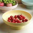 thumbnail image 3 of Acahhotxx Storage Organizer, Fruit Dish Round Drain Fruit Basket Modern Container for Kitchen Counter - Yellow, 3 of 3