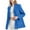 Blue, variant on Blazer Jackets for Women Casual Open Front Business Work Office Suit Jacket Fashion Solid Color Cardigan Outerwear Mint Green S