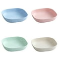 thumbnail image 2 of Dengjunhu 4Pcs Salad Bowl Dinner Plates Dinnerware Lunch Plates Reusable Lightweight Microwave Safe Degradable Unbreakable Easy Clean, 2 of 7