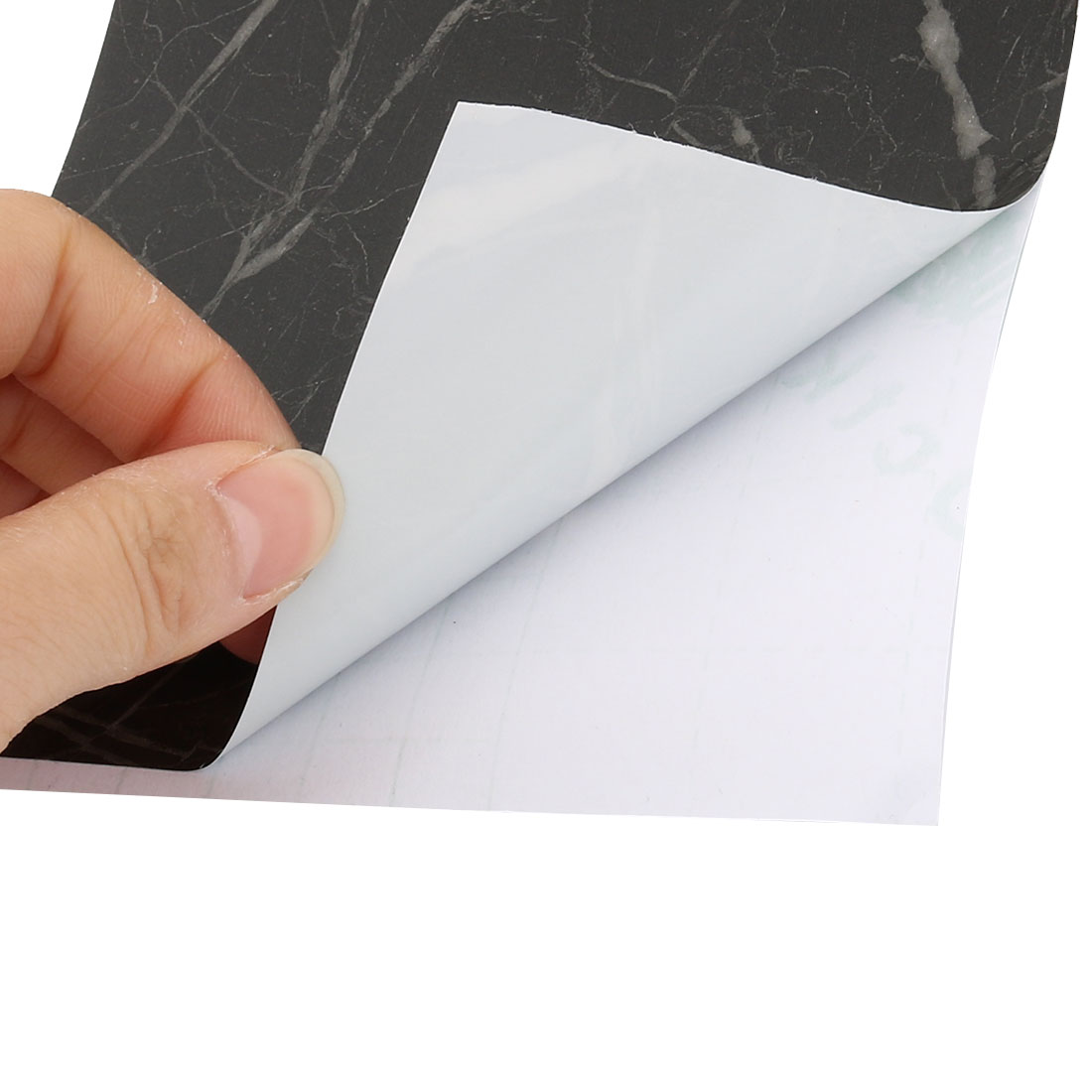 Unique Bargains Self-Adhesive Skirting Wall Border Sticker 16.4 Ft Black Marble Design