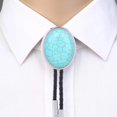 thumbnail image 6 of Segolike Retro Style Western Bolo Tie, Necktie for Men Necklace Tie with Pendant Oval Jewelry Apparel Accessory for Birthday Festival Sweater Suits Green Color Brown Stripes, 6 of 8